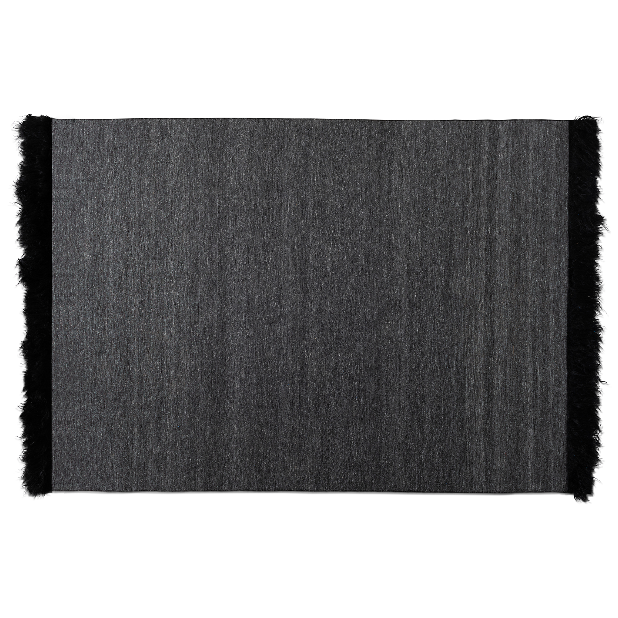 Baxton Studio Dalston Modern and Contemporary Dark Grey and Black Handwoven Wool Blend Area Rug